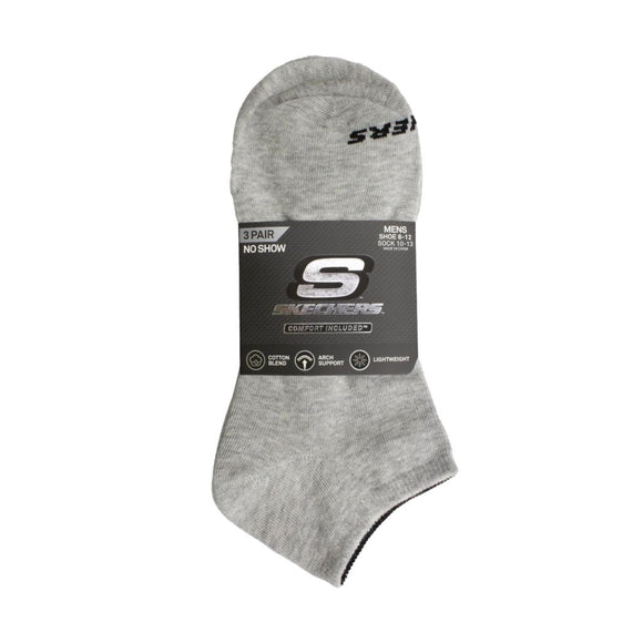 SKECHERS skechers Non-Terry 3-Pairs Unisex No Show Socks