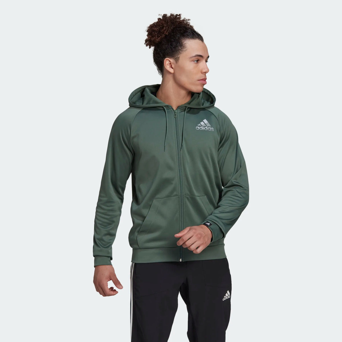 adidas AEROREADY Game and Go Small Logo Full Zip Men s Hoodie