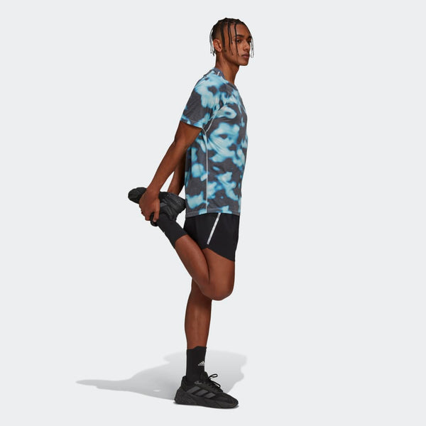 ADIDAS adidas Run Icons 3-Bar Allover Print Men's Tee