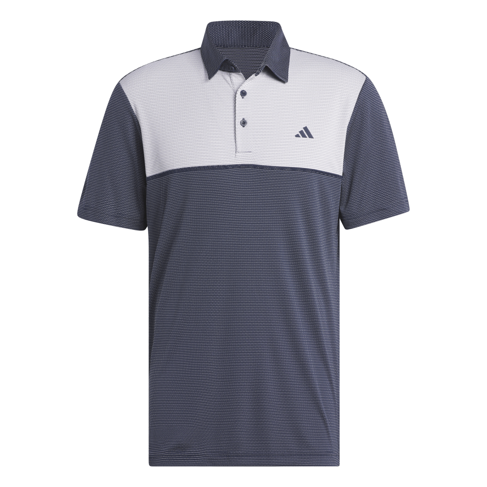 Adidas men's drive heather colorblock hot sale golf polo