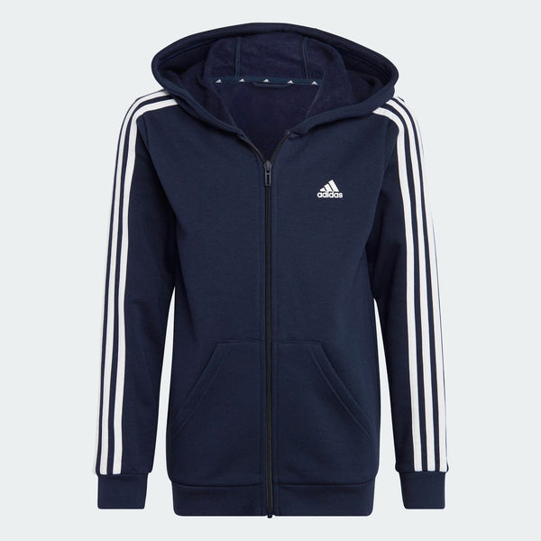 ADIDAS adidas Essentials 3-Stripes Fleece Full-Zip Kids Hoodie