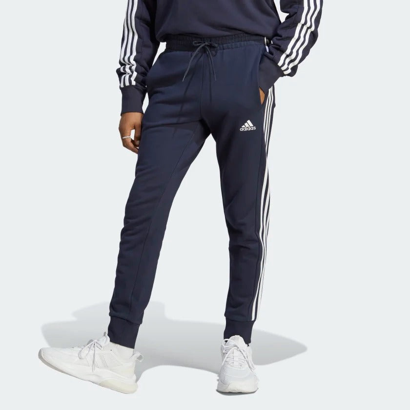 adidas Essentials French Terry Tapered Cuff 3-Stripes Men's Joggers –  RUNNERS SPORTS