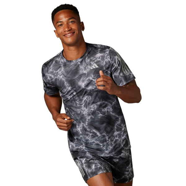 ADIDAS adidas Own The Run Allover Print Men's Tee