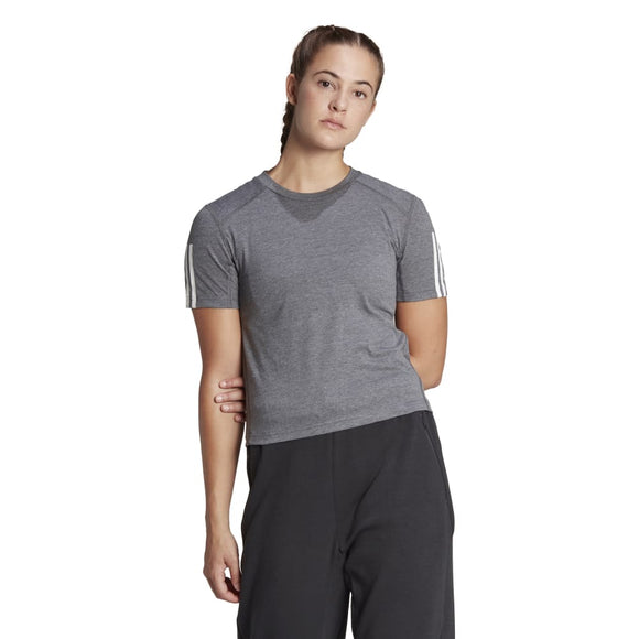 ADIDAS adidas Train Essentials Train Cotton 3-Stripes Crop Women's Tee