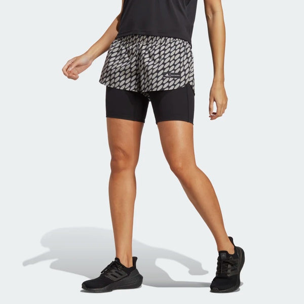 ADIDAS adidas x Marimekko Run Icons 3 Bar Logo 2-in-1 Women's Running Shorts