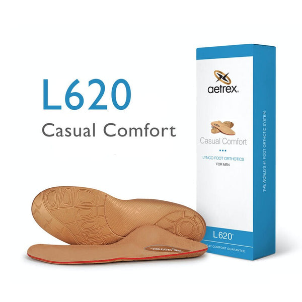 AETREX aetrex L620 Men's Casual Comfort Posted Orthotics (Support For Flat & Low Arches)