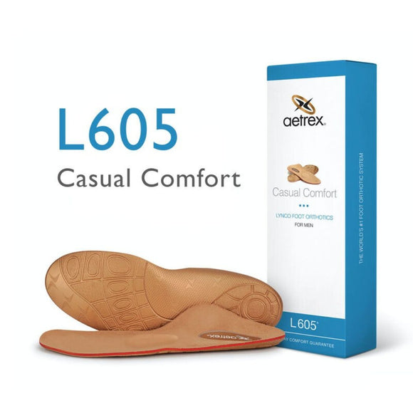 AETREX aetrex L605 Men's Lynco Comfort Orthotics (Support for Medium & High Arches + Relieves Metatarsal Area )