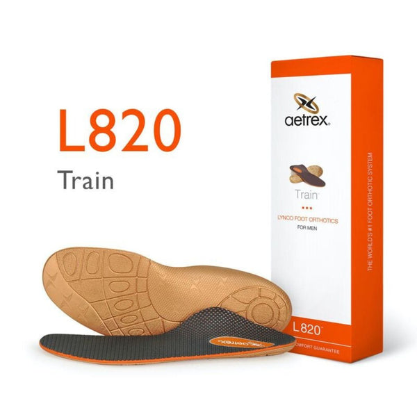 AETREX aetrex L820 Men's Train Posted Orthotics (Support For Flat & Low Arches)