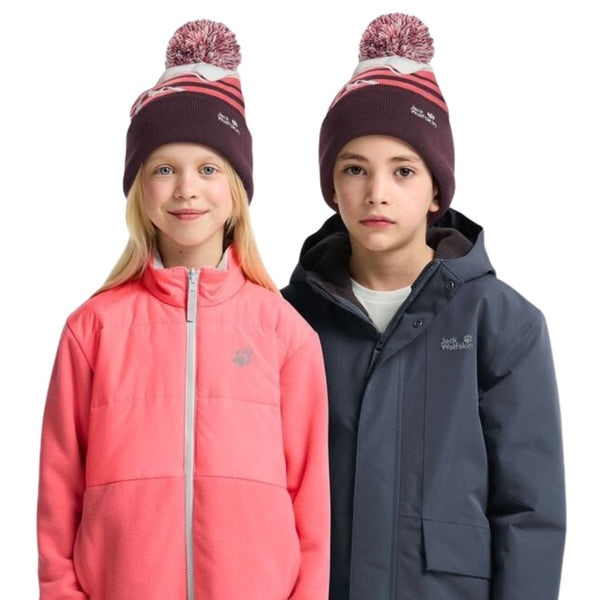 JACK WOLFSKIN jack wolfskin Stripy Pompom Kids Beanie