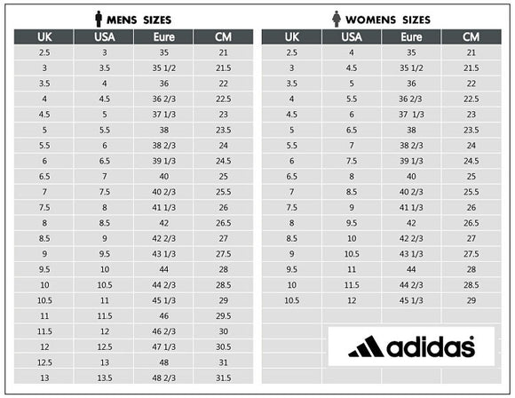 SIZE CHART – RUNNERS SPORTS
