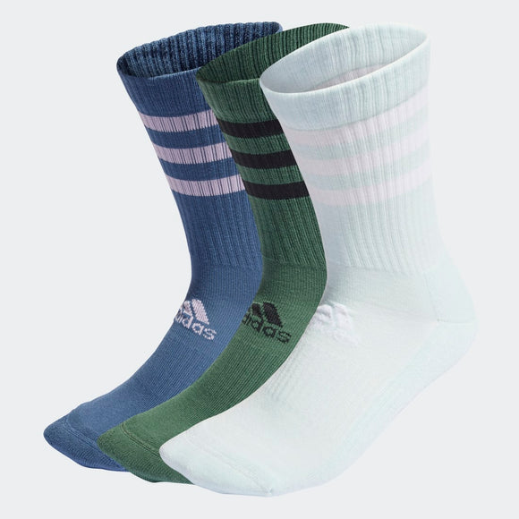 ADIDAS adidas 3-Stripes Cushioned Unisex Crew Socks 3 Pairs
