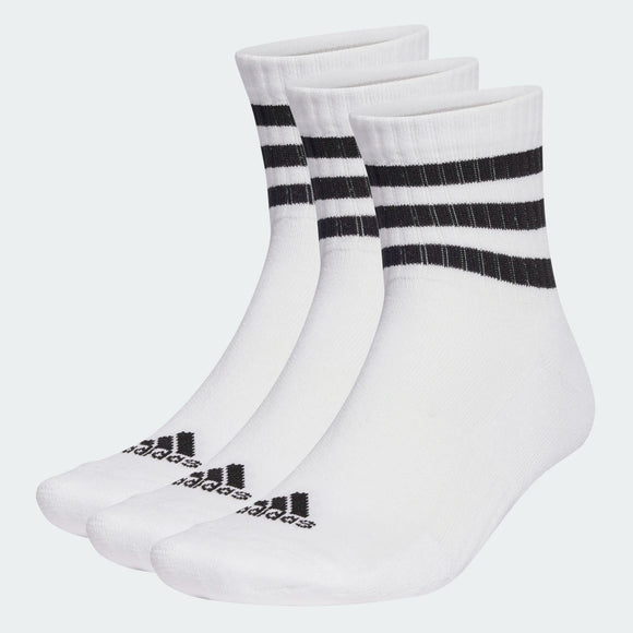 ADIDAS adidas 3PPK 3-Stripes Cushioned Sportswear Mid-Cut Unisex Socks