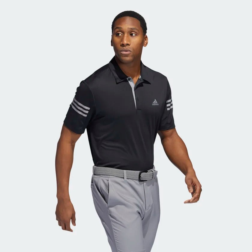 Mens black adidas polo shirt best sale