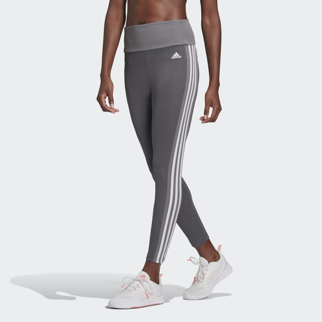 adidas Designed to Move High Rise 3 Stripes 7 8 Women s Sport Tights RUNNERS SPORTS