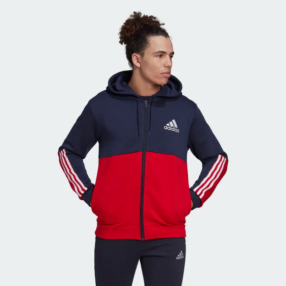 ADIDAS adidas Essentials Colorblock Fleece Full-Zip Men's Hoodie