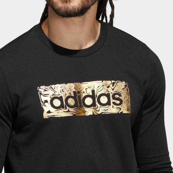 ADIDAS adidas Liquid Foil Linear Graphic Men's Long Sleeve Tee