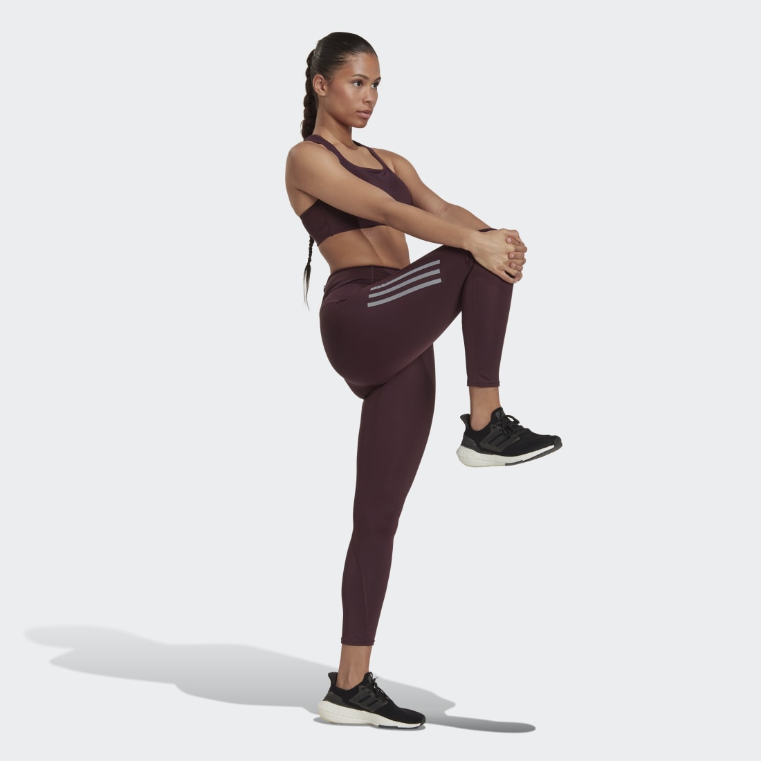Adidas Women's Adicolor Classics 3 Stripes Tight Leggings - Purple — Just  For Sports