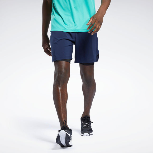 REEBOK reebok running two-in-one men's shorts